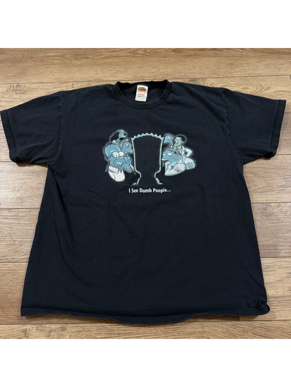 Vtg 2001 Simpsons Bart I See Dumb People Shirt XL USA Made